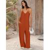 imageANRABESS Women Summer Casual Sleeveless Spaghetti Strap Boho Wide Leg Jumpsuits Rompers Dressy 2025 Trendy Outfits ClothesRust