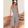 imageANRABESS Women Summer Casual Sleeveless Spaghetti Strap Boho Wide Leg Jumpsuits Rompers Dressy 2025 Trendy Outfits ClothesSilver