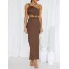 imageANRABESS Women Summer One Shoulder Sleeveless Maxi Dress Cutout Sexy Bodycon Semi Formal Dinner Date Vacation DressesCoffee