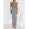 imageANRABESS Women Summer One Shoulder Sleeveless Maxi Dress Cutout Sexy Bodycon Semi Formal Dinner Date Vacation DressesGray