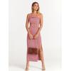 imageANRABESS Women Summer One Shoulder Sleeveless Maxi Dress Cutout Sexy Bodycon Semi Formal Dinner Date Vacation DressesPink