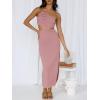imageANRABESS Women Summer One Shoulder Sleeveless Maxi Dress Cutout Sexy Bodycon Semi Formal Dinner Date Vacation DressesPink