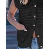 imageANRABESS Women Sweater Vests Sleeveless Cardigan Casual Loose Knit Button Down Sweater Tops 2025 Spring Summer Trendy OutfitsBlack