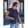 imageANRABESS Women Sweater Vests Sleeveless Cardigan Casual Loose Knit Button Down Sweater Tops 2025 Spring Summer Trendy OutfitsNavy Blue
