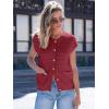 imageANRABESS Women Sweater Vests Sleeveless Cardigan Casual Loose Knit Button Down Sweater Tops 2025 Spring Summer Trendy OutfitsRed