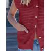 imageANRABESS Women Sweater Vests Sleeveless Cardigan Casual Loose Knit Button Down Sweater Tops 2025 Spring Summer Trendy OutfitsRed