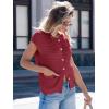 imageANRABESS Women Sweater Vests Sleeveless Cardigan Casual Loose Knit Button Down Sweater Tops 2025 Spring Summer Trendy OutfitsRed