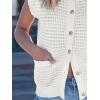 imageANRABESS Women Sweater Vests Sleeveless Cardigan Casual Loose Knit Button Down Sweater Tops 2025 Spring Summer Trendy OutfitsWhite