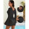imageANRABESS Women Swimsuit Crochet Cover Up Summer 2025 V Neck Swim Bathing Suit Swimwear Sexy Beach Vacation DressBlack