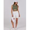 imageANRABESS Women Tank Tops High Neck Sleeveless Sexy Cutout Racer Back Going Out Crop Tops Shirts Summer Y2K OutfitsArmy Green