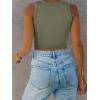 imageANRABESS Women Tank Tops High Neck Sleeveless Sexy Cutout Racer Back Going Out Crop Tops Shirts Summer Y2K OutfitsArmy Green
