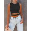 imageANRABESS Women Tank Tops High Neck Sleeveless Sexy Cutout Racer Back Going Out Crop Tops Shirts Summer Y2K OutfitsBlack