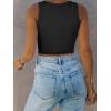 imageANRABESS Women Tank Tops High Neck Sleeveless Sexy Cutout Racer Back Going Out Crop Tops Shirts Summer Y2K OutfitsBlack