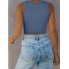 imageANRABESS Women Tank Tops High Neck Sleeveless Sexy Cutout Racer Back Going Out Crop Tops Shirts Summer Y2K OutfitsBlue