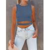 imageANRABESS Women Tank Tops High Neck Sleeveless Sexy Cutout Racer Back Going Out Crop Tops Shirts Summer Y2K OutfitsBlue