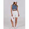 imageANRABESS Women Tank Tops High Neck Sleeveless Sexy Cutout Racer Back Going Out Crop Tops Shirts Summer Y2K OutfitsBlue