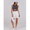 imageANRABESS Women Tank Tops High Neck Sleeveless Sexy Cutout Racer Back Going Out Crop Tops Shirts Summer Y2K OutfitsDark Gray