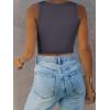 imageANRABESS Women Tank Tops High Neck Sleeveless Sexy Cutout Racer Back Going Out Crop Tops Shirts Summer Y2K OutfitsDark Gray