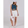 imageANRABESS Women Tank Tops High Neck Sleeveless Sexy Cutout Racer Back Going Out Crop Tops Shirts Summer Y2K OutfitsDeep Blue