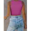 imageANRABESS Women Tank Tops High Neck Sleeveless Sexy Cutout Racer Back Going Out Crop Tops Shirts Summer Y2K OutfitsHot Pink
