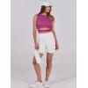 imageANRABESS Women Tank Tops High Neck Sleeveless Sexy Cutout Racer Back Going Out Crop Tops Shirts Summer Y2K OutfitsHot Pink