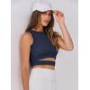 imageANRABESS Women Tank Tops High Neck Sleeveless Sexy Cutout Racer Back Going Out Crop Tops Shirts Summer Y2K OutfitsNavy Blue