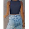 imageANRABESS Women Tank Tops High Neck Sleeveless Sexy Cutout Racer Back Going Out Crop Tops Shirts Summer Y2K OutfitsNavy Blue