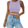 imageANRABESS Women Tank Tops High Neck Sleeveless Sexy Cutout Racer Back Going Out Crop Tops Shirts Summer Y2K OutfitsPurple