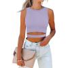 imageANRABESS Women Tank Tops High Neck Sleeveless Sexy Cutout Racer Back Going Out Crop Tops Shirts Summer Y2K OutfitsPurple