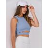 imageANRABESS Women Tank Tops High Neck Sleeveless Sexy Cutout Racer Back Going Out Crop Tops Shirts Summer Y2K OutfitsSky