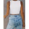 imageANRABESS Women Tank Tops High Neck Sleeveless Sexy Cutout Racer Back Going Out Crop Tops Shirts Summer Y2K OutfitsWhite
