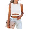 imageANRABESS Women Tank Tops High Neck Sleeveless Sexy Cutout Racer Back Going Out Crop Tops Shirts Summer Y2K OutfitsWhite