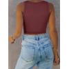 imageANRABESS Women Tank Tops High Neck Sleeveless Sexy Cutout Racer Back Going Out Crop Tops Shirts Summer Y2K OutfitsWine Red