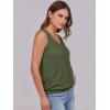 imageANRABESS Women Tank Tops Summer V Neck Sleeveless Casual Loose Fit Cute Cami Basic T Shirts Solid Tees 2025 Trendy OutfitsArmy Green