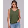 imageANRABESS Women Tank Tops Summer V Neck Sleeveless Casual Loose Fit Cute Cami Basic T Shirts Solid Tees 2025 Trendy OutfitsArmy Green