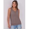 imageANRABESS Women Tank Tops Summer V Neck Sleeveless Casual Loose Fit Cute Cami Basic T Shirts Solid Tees 2025 Trendy OutfitsBrown