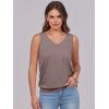 imageANRABESS Women Tank Tops Summer V Neck Sleeveless Casual Loose Fit Cute Cami Basic T Shirts Solid Tees 2025 Trendy OutfitsBrown