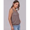 imageANRABESS Women Tank Tops Summer V Neck Sleeveless Casual Loose Fit Cute Cami Basic T Shirts Solid Tees 2025 Trendy OutfitsBrown