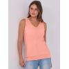 imageANRABESS Women Tank Tops Summer V Neck Sleeveless Casual Loose Fit Cute Cami Basic T Shirts Solid Tees 2025 Trendy OutfitsCoral