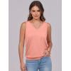 imageANRABESS Women Tank Tops Summer V Neck Sleeveless Casual Loose Fit Cute Cami Basic T Shirts Solid Tees 2025 Trendy OutfitsCoral