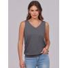 imageANRABESS Women Tank Tops Summer V Neck Sleeveless Casual Loose Fit Cute Cami Basic T Shirts Solid Tees 2025 Trendy OutfitsDark Grey