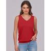 imageANRABESS Women Tank Tops Summer V Neck Sleeveless Casual Loose Fit Cute Cami Basic T Shirts Solid Tees 2025 Trendy OutfitsDeep Red