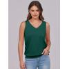imageANRABESS Women Tank Tops Summer V Neck Sleeveless Casual Loose Fit Cute Cami Basic T Shirts Solid Tees 2025 Trendy OutfitsForest