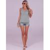 imageANRABESS Women Tank Tops Summer V Neck Sleeveless Casual Loose Fit Cute Cami Basic T Shirts Solid Tees 2025 Trendy OutfitsGrey