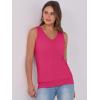 imageANRABESS Women Tank Tops Summer V Neck Sleeveless Casual Loose Fit Cute Cami Basic T Shirts Solid Tees 2025 Trendy OutfitsHot Pink