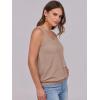 imageANRABESS Women Tank Tops Summer V Neck Sleeveless Casual Loose Fit Cute Cami Basic T Shirts Solid Tees 2025 Trendy OutfitsKhaki