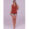 imageANRABESS Women Tank Tops Summer V Neck Sleeveless Casual Loose Fit Cute Cami Basic T Shirts Solid Tees 2025 Trendy OutfitsRed