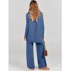 imageANRABESS Women Two Piece Outfits Oversized Turtleneck Knit Pullover Sweater Top Wide Leg Pants Lounge Set Sweatsuit 2025 FallBlue