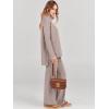 imageANRABESS Women Two Piece Outfits Oversized Turtleneck Knit Pullover Sweater Top Wide Leg Pants Lounge Set Sweatsuit 2025 FallCamel