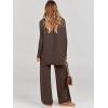 imageANRABESS Women Two Piece Outfits Oversized Turtleneck Knit Pullover Sweater Top Wide Leg Pants Lounge Set Sweatsuit 2025 FallChocola